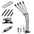Full Spectrum LED Grow Light 4-Head 40W Dimmable + Remote