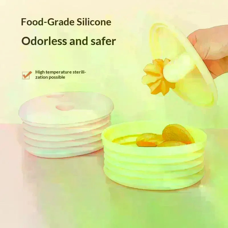 Silicone No-mess Snack Box Dirt-resistant Lid Nut Storage Container Zpaxo