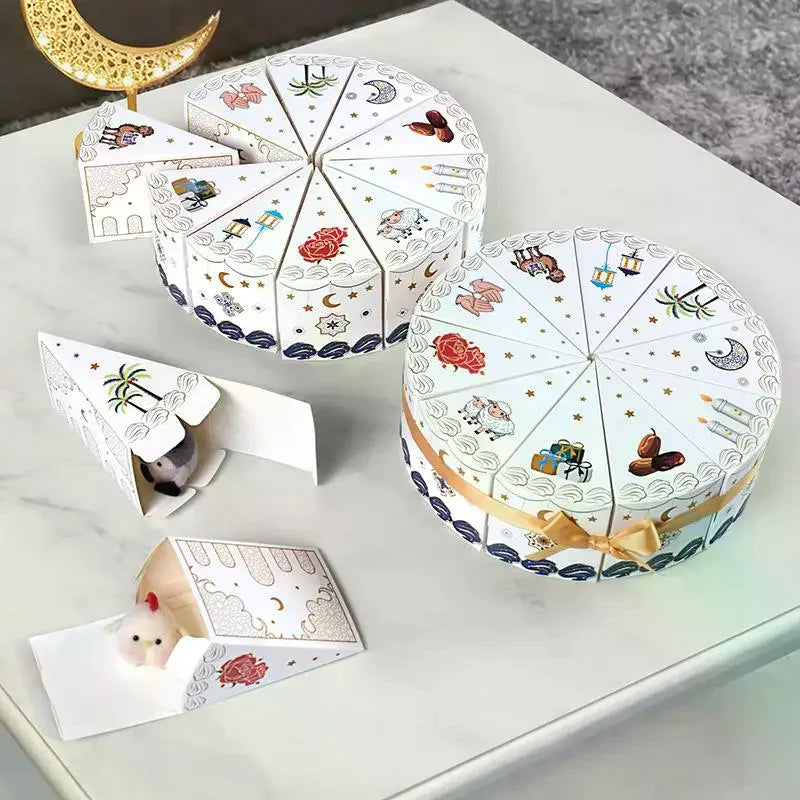 Triangular Cake Shaped Paper Box Cookie Candy Baby Shower Favors Zpaxo