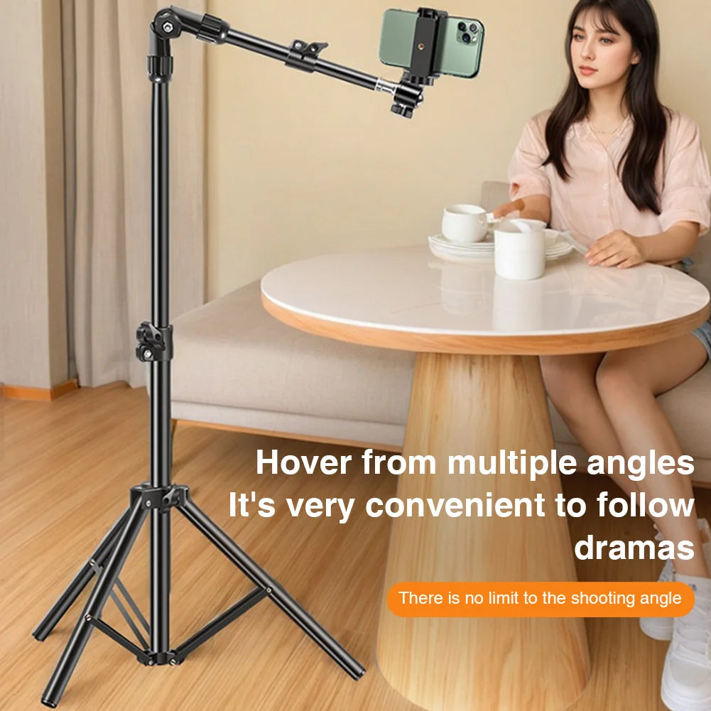 Multi-functional Phone Tripod Stand Horizontal Overhead Adjustable Zpaxo