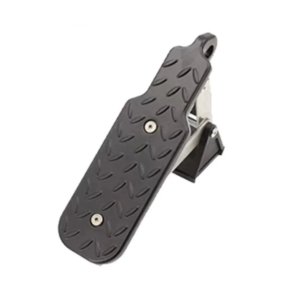 Foldable Car Door Step Universal Aluminum Alloy Lock Hook Foot Pedal Zpaxo Black