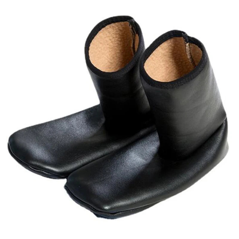 Unisex Winter Warm Leather Thermal Boot Slipper Indoor House Soft