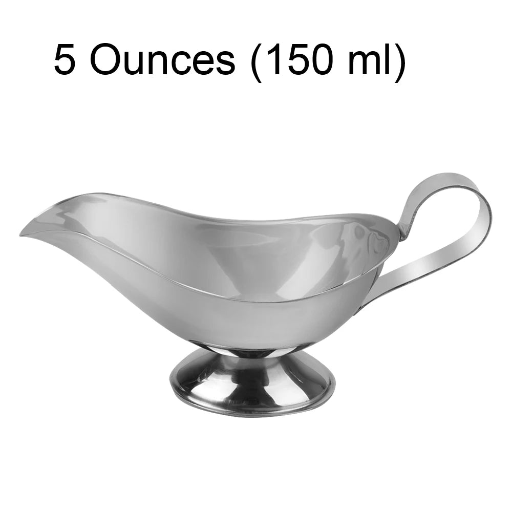 304 Stainless Steel Western Food Juice Boat Fruit Salad Dressing Kitchen Home Tool Black Pepper Sauce Cup Restaurant Bar Tool Zpaxo 5 Ounces 150 ml