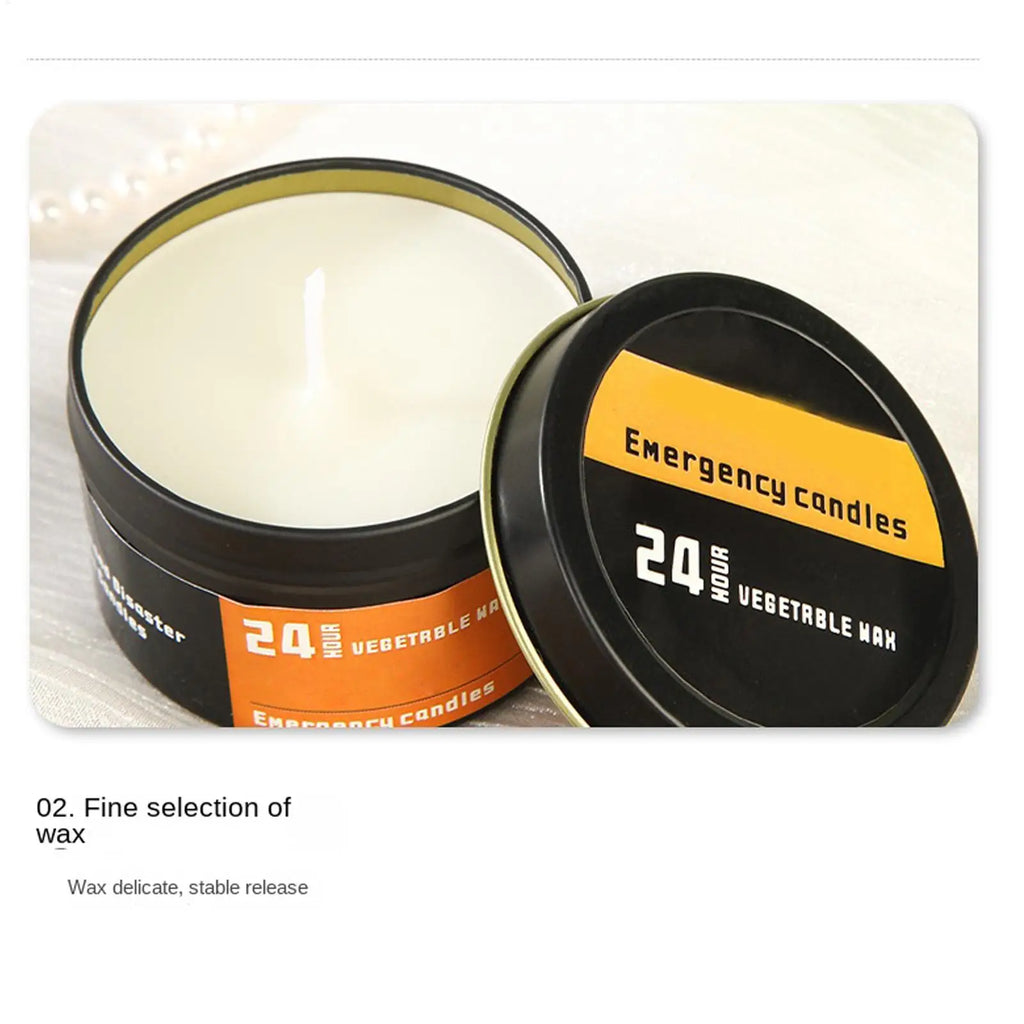 4-Pack Emergency Survival Candles – 24hr Windproof & Odorless Emergency Survival Candles Zpaxo
