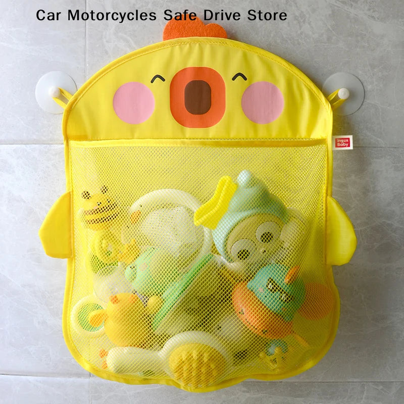 Mesh Baby Bath Toy Storage Bags Sucker Design Organizers Bathtub Toys