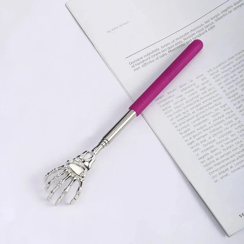1 Massager Back Stainless Steel Scratcher Ghost Hand Telescopic Zpaxo 1Pcs Purple