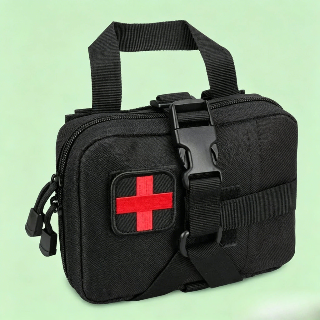 Upgrade Tactical First Aid Bag Rip Away Molle Medical Pouch IFAK Emergency Survival Kit Outdoor Hiking Travel Zpaxo black-a