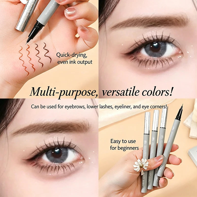 1/2PCS Long Lasting Sweatproof Waterproof Liquid Eyebrow Pencil Fine EyeLiner Pen Eyebrow Enhancers Eyebrow Brush Makeup Zpaxo