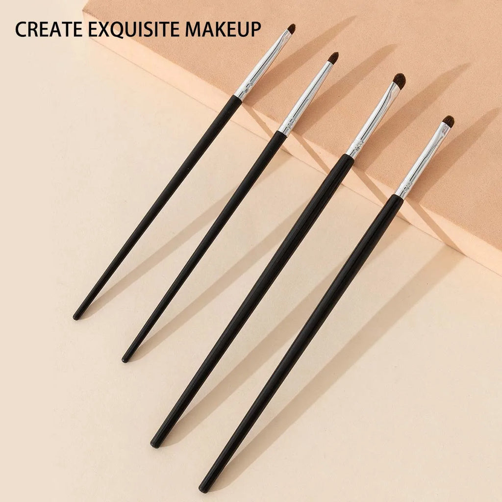 4 pieces of eyeshadow blending brushes, eye shadow brushes with silkworm details, delicate and soft makeup tools Zpaxo