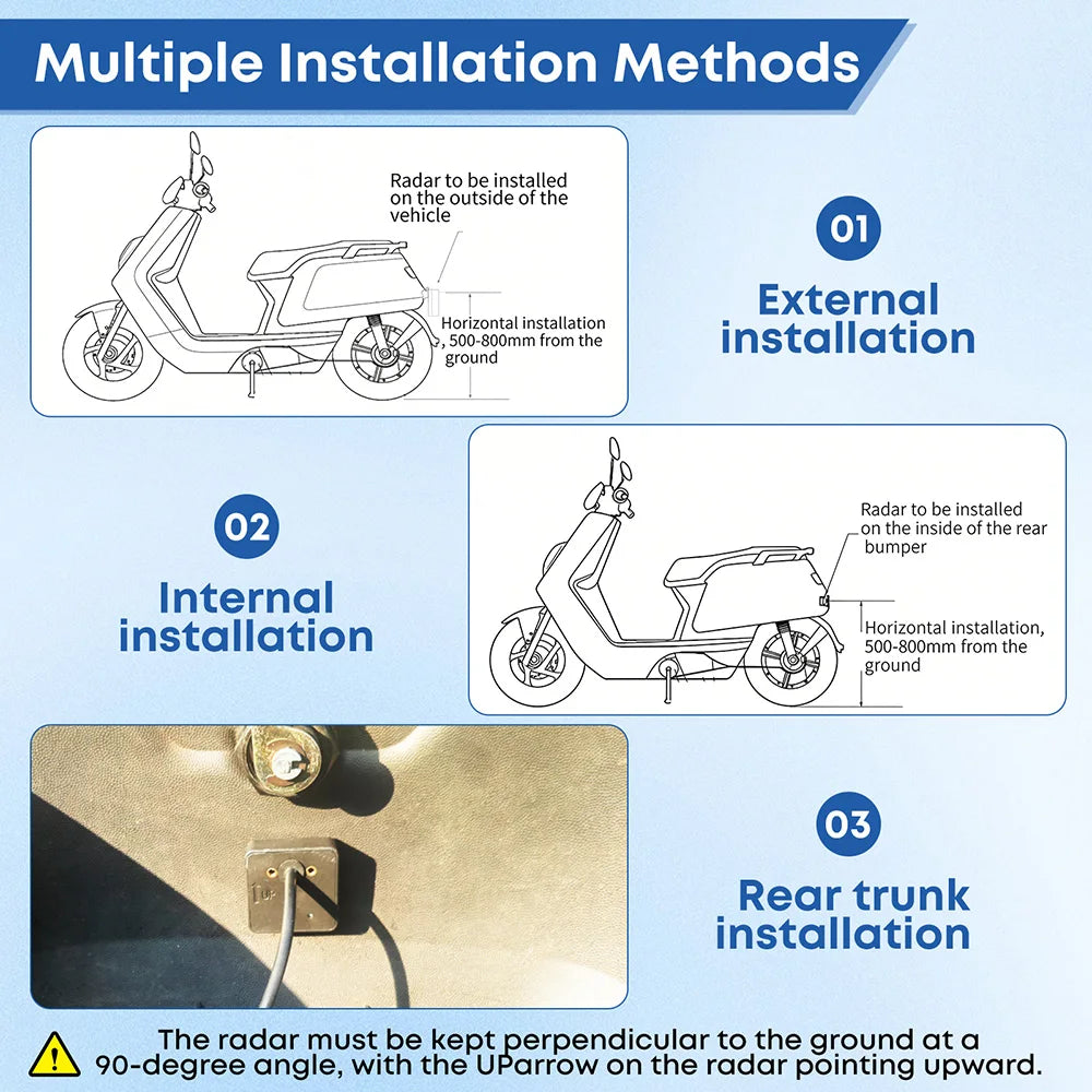 60Ghz Millimeter Motorcycle Blind Spot Detection System Wave Radar