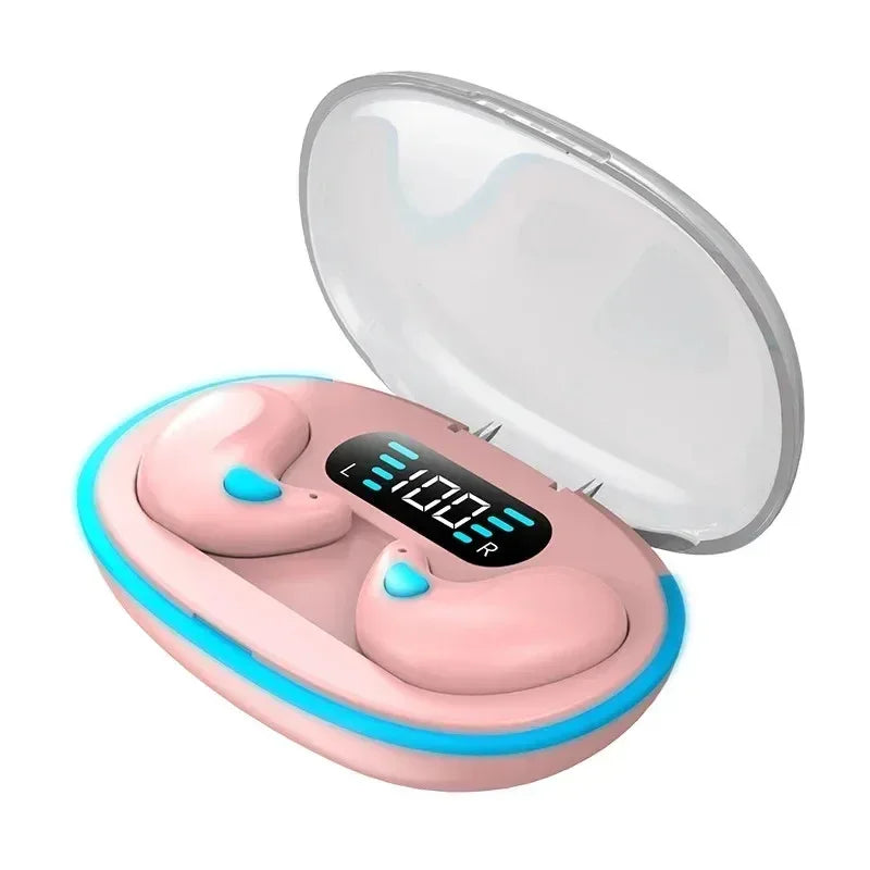 TWS Wireless Bluetooth Earbuds Headset Waterproof Earphone Mini Zpaxo Pink