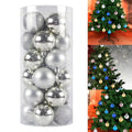 Christmas Ball Shatterproof Crafts Pendants DIY Decor Hanging Balls Zpaxo Silver 3cm