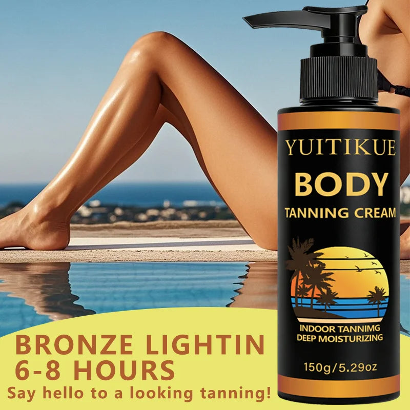 YUITIKUE Self Tanner Body Bronzer – Natural Dark Tan 150g Self Tanner Bronzer Zpaxo