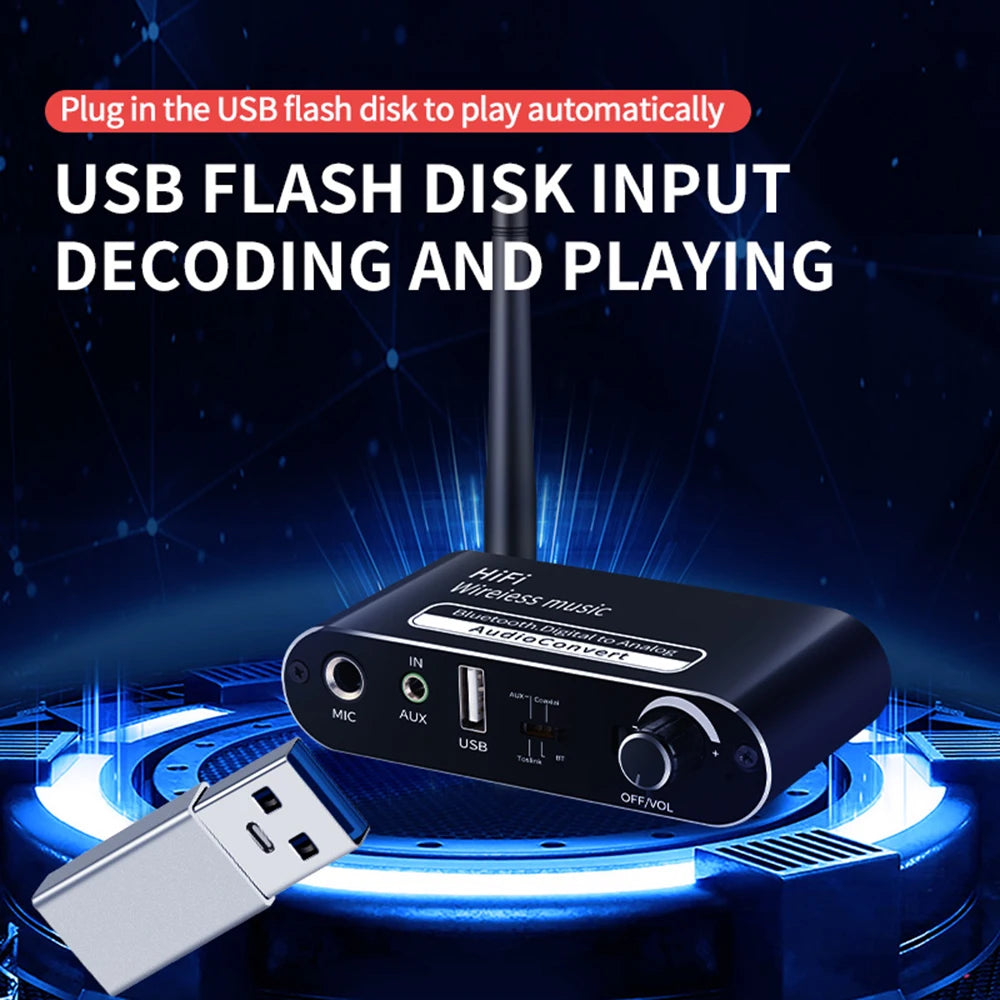 Bluetooth-compatible 5 1 Receiver Hifi Wireless Music Professional Zpaxo