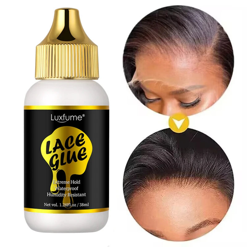 38ml Lace Glue Gel for Wig Stalling,Strong Hold Quick Dry Wig Hair Adhesive,Unisex Waterproof Wig Lace Glue for Hair Accessories Zpaxo