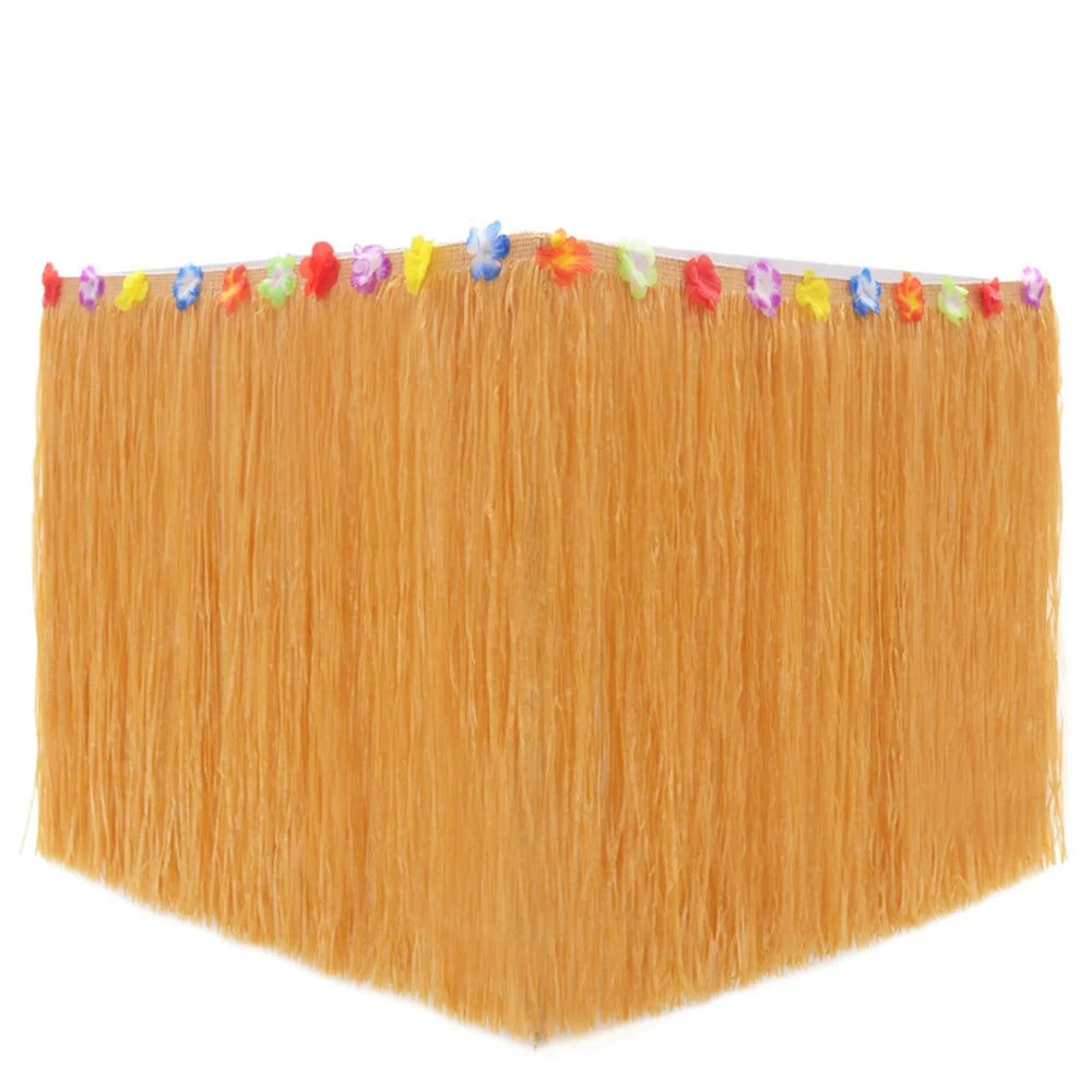 Tropical Luau Grass Table Skirt – Hawaii Tiki Party Decor