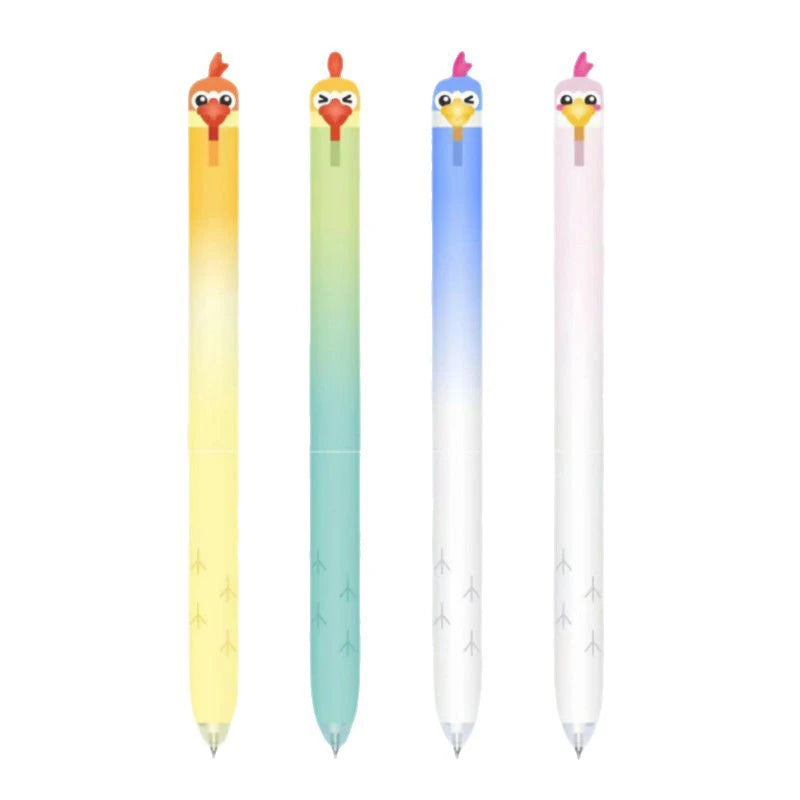 4Pcs 0.5mm Black Quick Dry Parrot Pen Creative Bird Style Writing Pen Smooth Writing Gel Ink Pen Office Supplies Zpaxo 4pcs