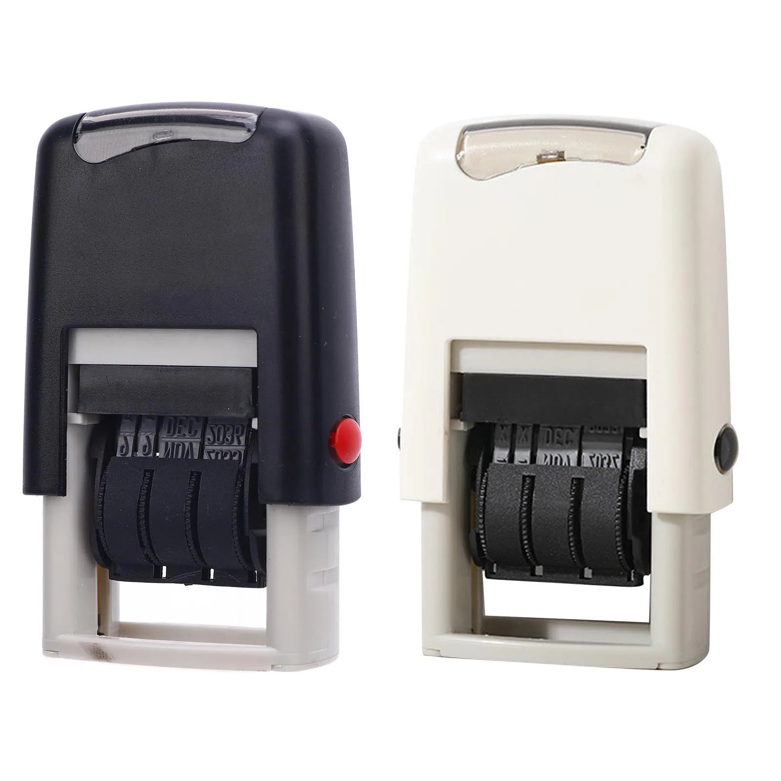 Self Inking Date Stamp 25x2.8mm English Date Clear Imprint Quick Drying Adjustable Self Inking Stamp English Date Stamp Zpaxo