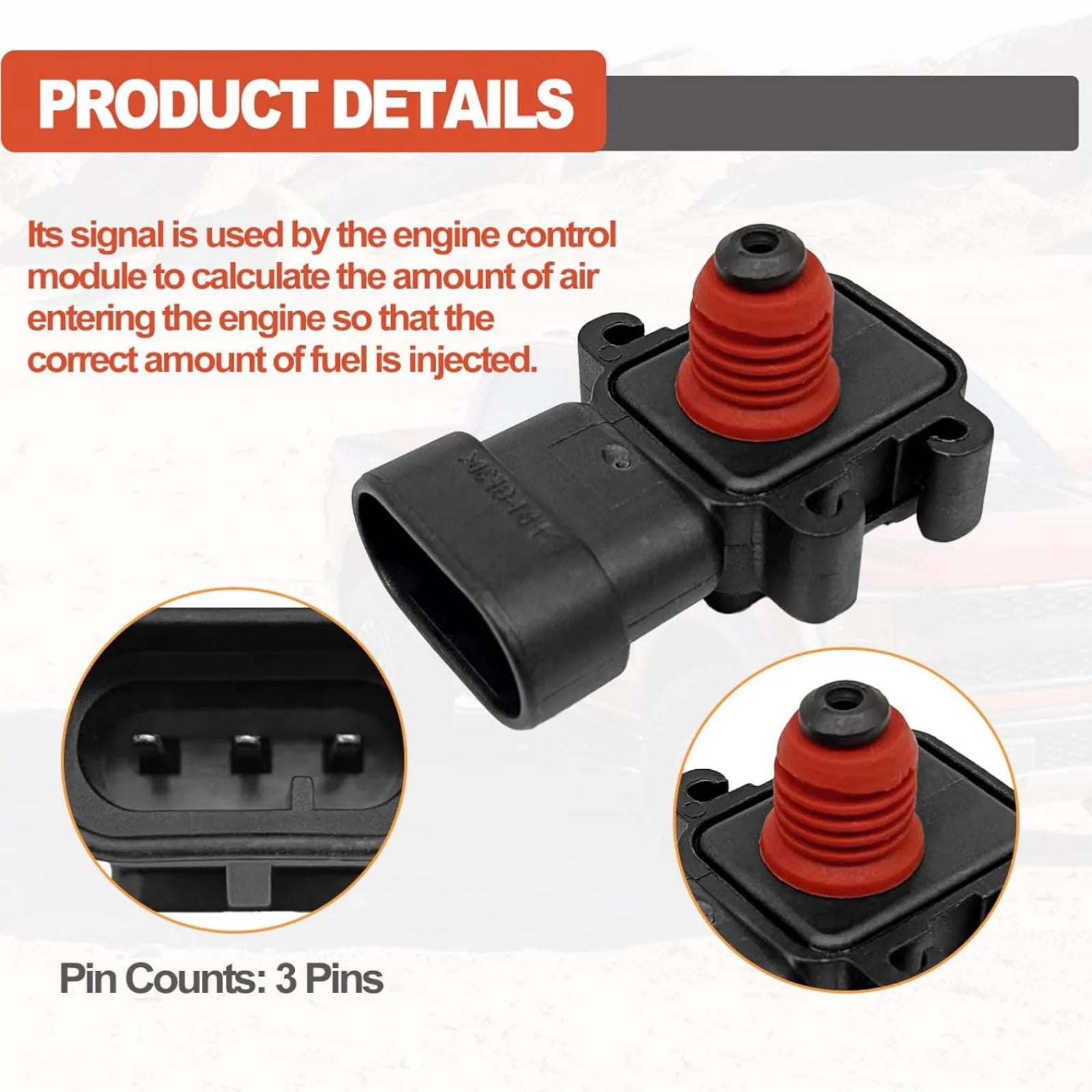 MAP Manifold Absolute Pressure Sensor 09359409 12614973 Chevrolet