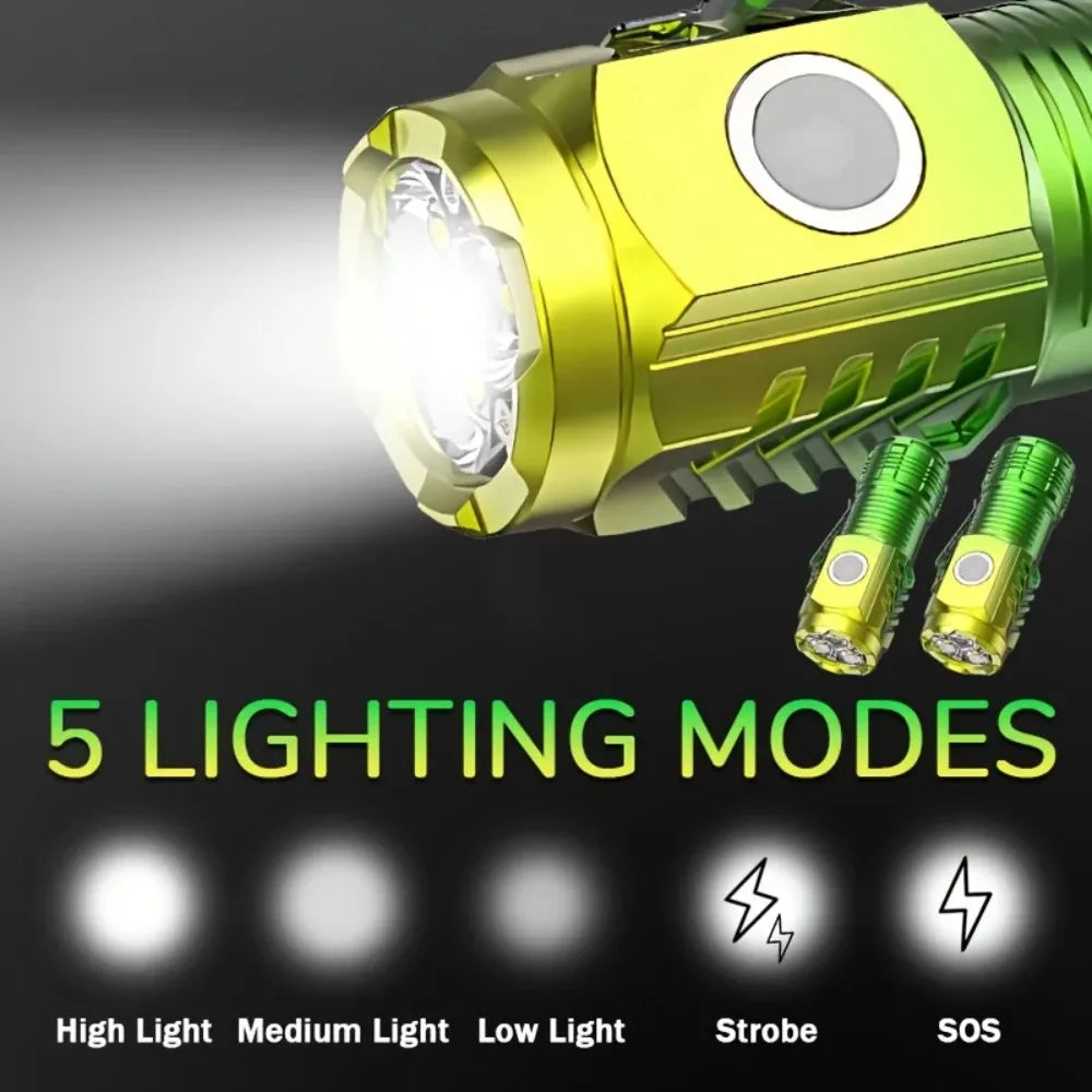 KDULIT Mini Rechargeable LED Flashlight – Waterproof Pen Clip Torch