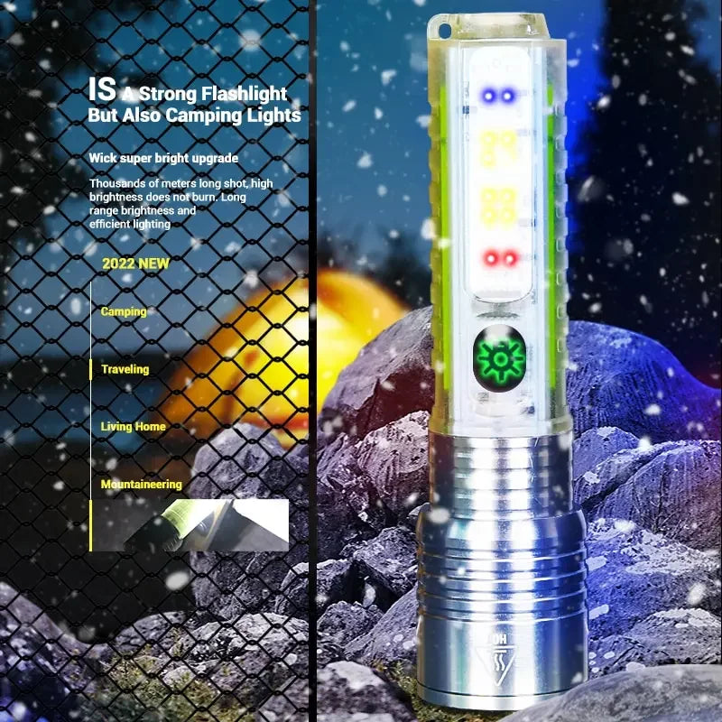 ESMARTER 30W Zoomable LED Flashlight – Magnetic, 8 Modes, IP65