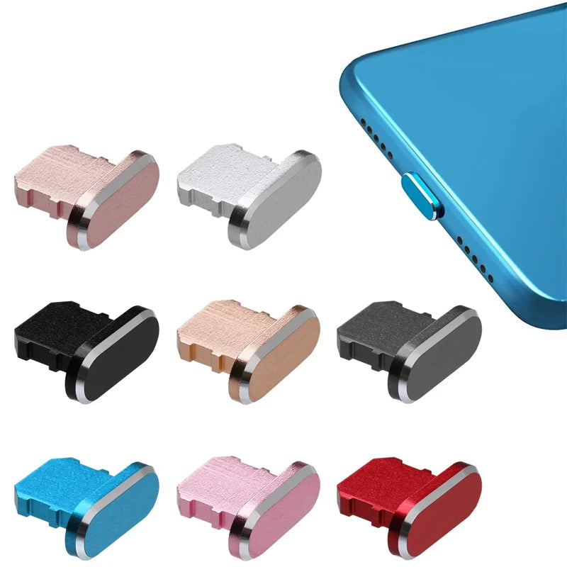 2-10PCS Aluminum Alloy Anti Dust Plug for IPhone 14 13 12 11 Pro Max 8 Plus IPad AirPods Apple Series Lightning 8-pin Port Cover Zpaxo