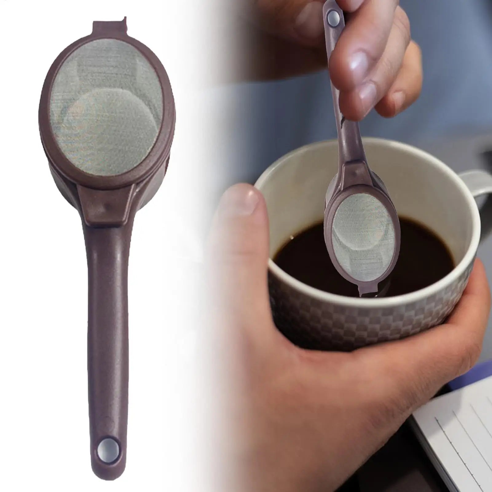 Coffee Filter Spoon Reusable Coffee Capsule Powder Tea Infuser Loose Leaf Strainer Bag Spoons Fine Pastic Mesh Kitchen Filters Zpaxo Default Title