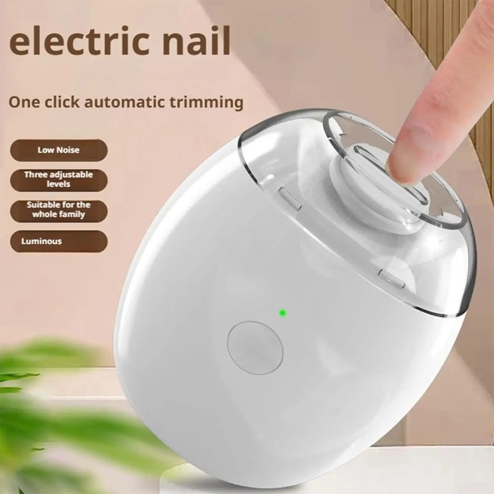 Electric Nail Clipper 3 Speeds Manicure Tools with File Electric Nail Trimmer with Light for Home Salons Travel Daily Zpaxo