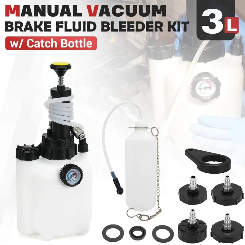 Car Manual Brake Fluid Bleeder Vacuum Pressure Pump Professional