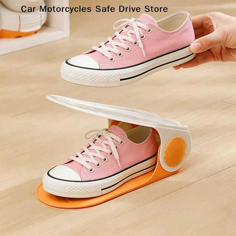 MNew Adjustable Shoes Rack Double Layer Space Saving Shoe Slots