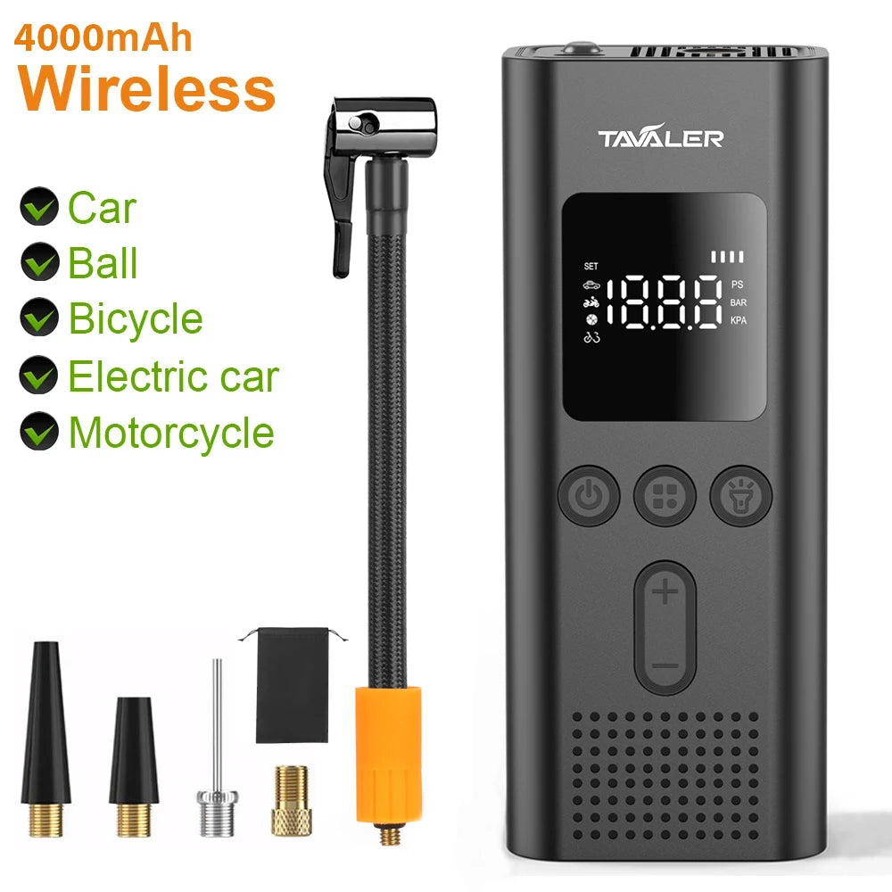 150psi Air Pump Portable Wireless Electric Tire Inflator For Car Bicycle Motorcycle Air Compressor Injector Bike MTB Accessories Zpaxo