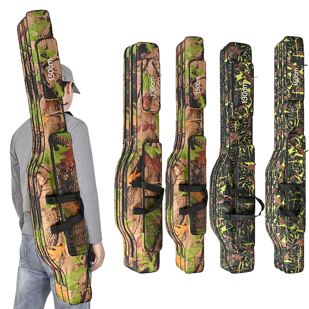 Rod Reel Lure Pole Tool Fishing Tackle Storage Bag Organizer