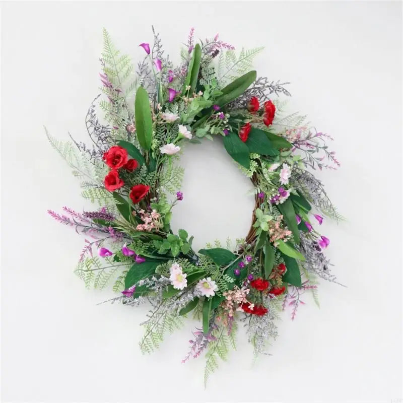 Premium Faux Plant Wreath Flower Design Functional Indoors Outdoor