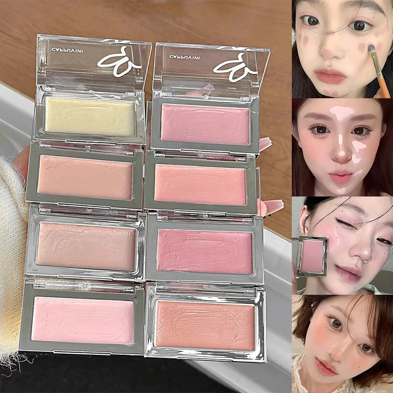 Concealer and Blush Palette Soft Mist Silky Smooth Concealer Cream Natural Lasting Brighten Facial Contour Blush Tint Makeup Zpaxo
