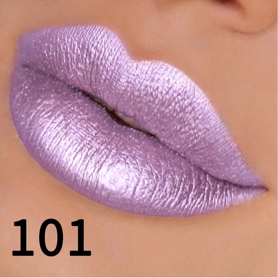 19 Colors Glitter Lipstick Hydrating Red Pink Sparkling Shine Lip Zpaxo 101