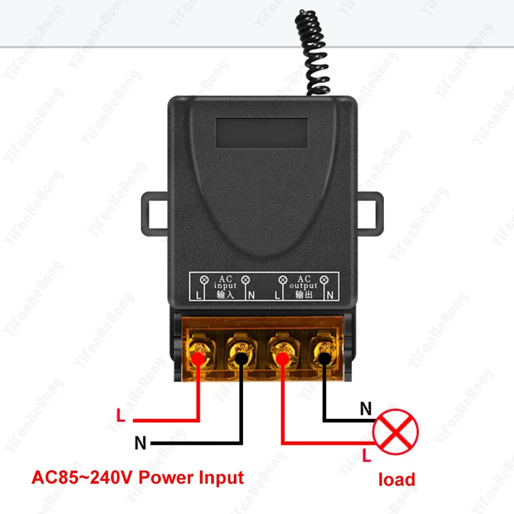 433MHz Wireless Remote Control Switch 433MHz RF Learning Remote Control AC 85-220V 30A On Off Remote Controller Transmitter Zpaxo