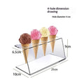 MTransparent Acrylic Ice Cream Cone Holder Dessert Stand Party