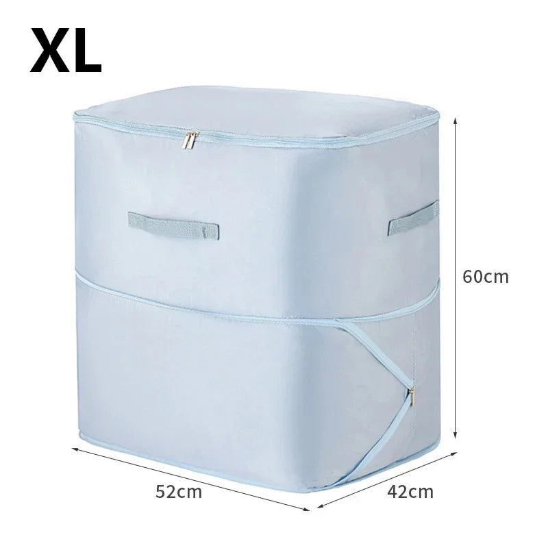 Large Capacity Compression Clothes Storage Bag Waterproof Cabinet Organizer Ultra Space Saving Quilt Pillow Blanket Storagepouch Zpaxo 1pc Blue-XL