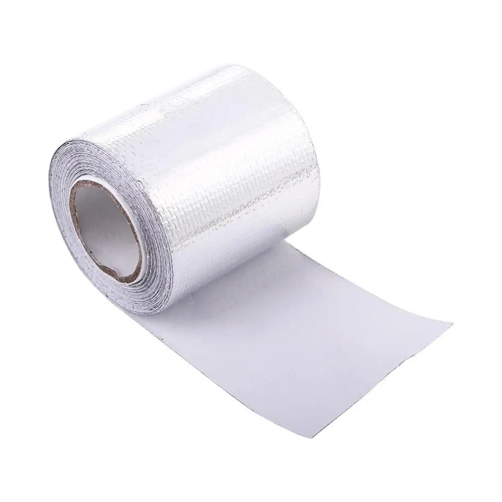 5M Exhaust Pipe Silver Protection Foil Tape Self-adhesive Sticker Zpaxo