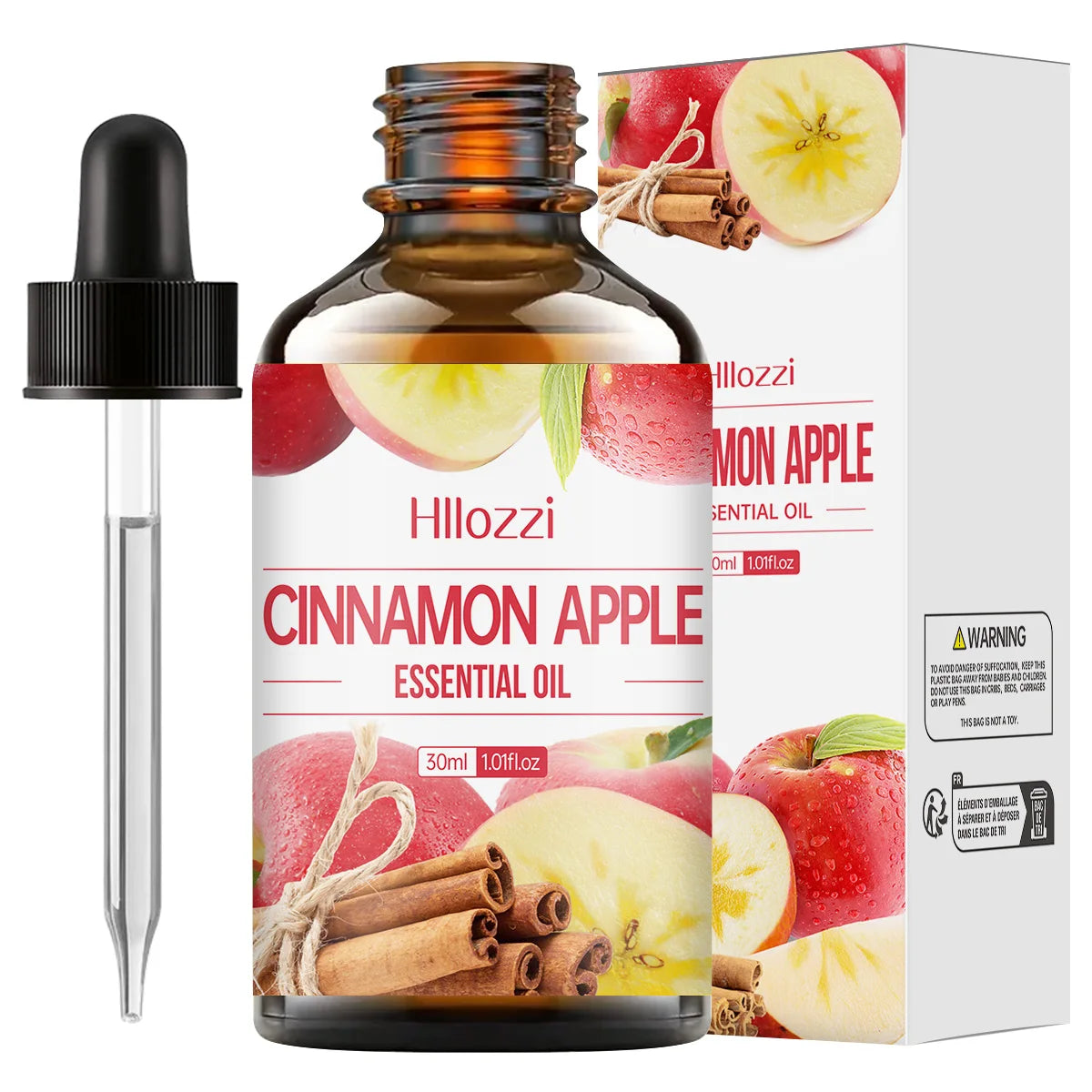 Cinnamon Apple Essential Oil Pure Plant Multi-purpose Aromatherapy Zpaxo CINNAMON APPLE 1PCS 30ml Cinnamon