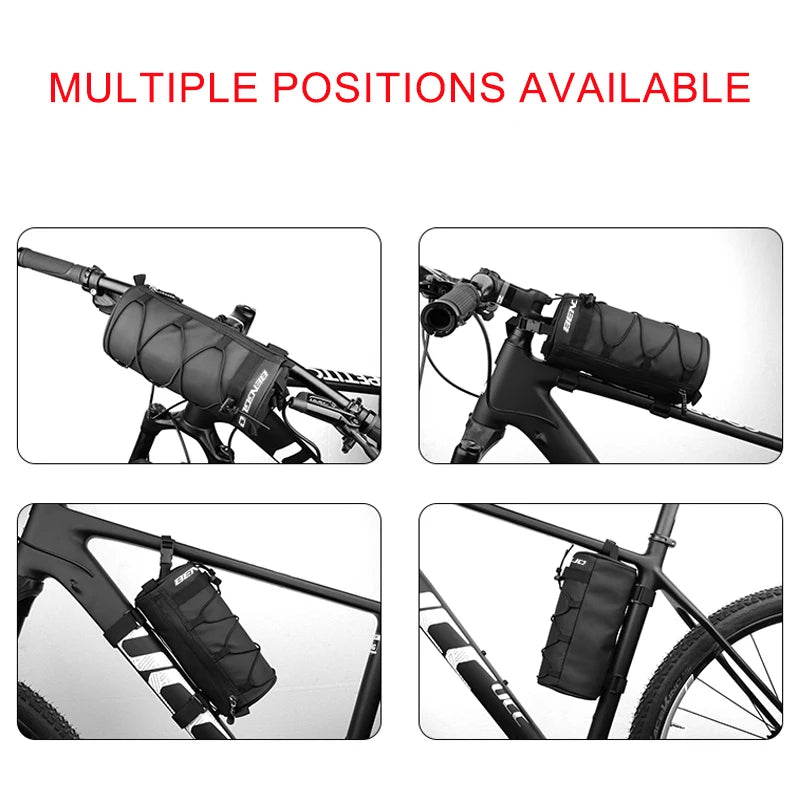 Multi-Functional Bicycle Handlebar Bag Durable Large Capacity Portable Commuter Adventures Cylindrical Bike Bag Bike Accessories Zpaxo