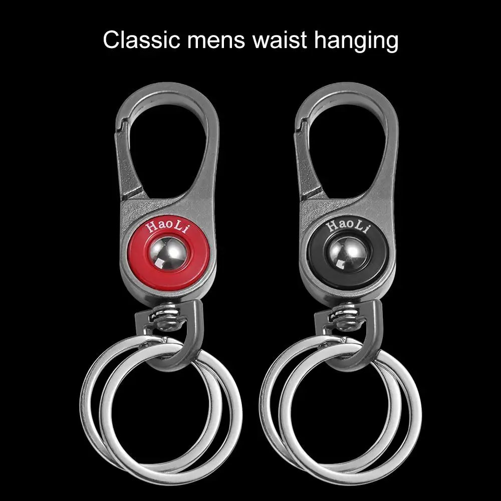 Zinc Alloy Titanium Carabiner Key Clip Polishing Business Style Titanium Car Keychain Comfortable Grip CNC Processing Zpaxo