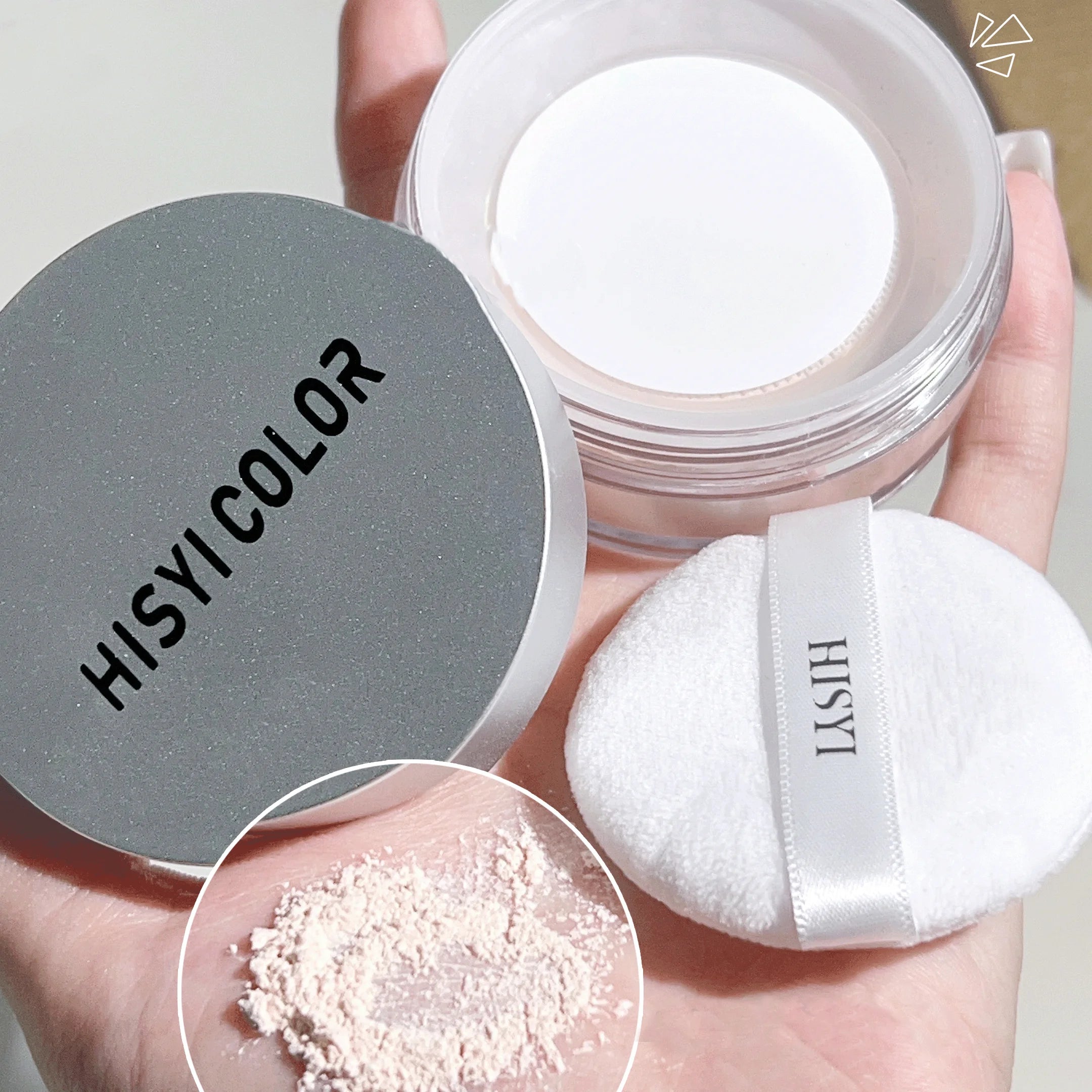 Waterproof and sweat-proof loose powder, brightens complexion with highlighting and whitening effects, matte finish. Zpaxo