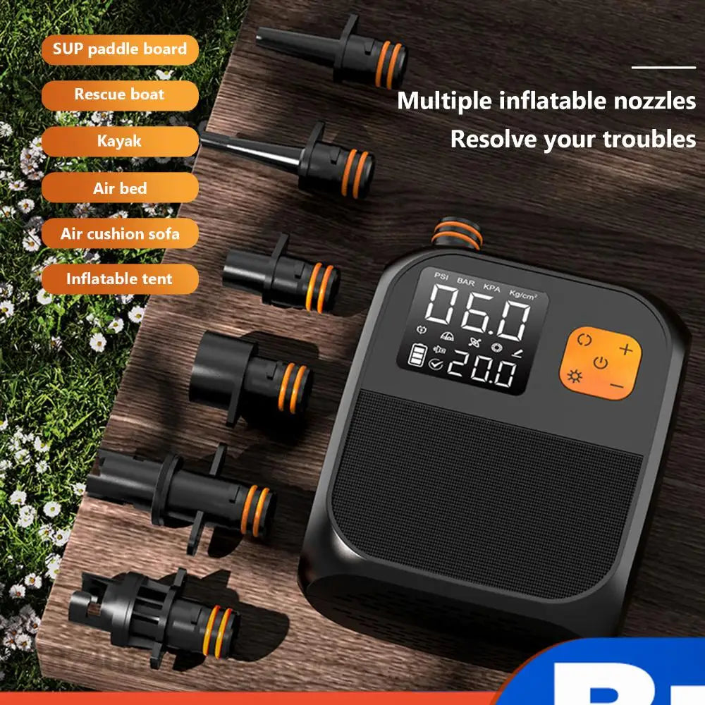 SUP Air Pump Rechargeable Electric Paddle Board 25PSI Portable
