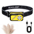 Mikenoon LED Headlamp & Flashlight – USB Rechargeable, IR Sensor LED Headlamp Flashlight Zpaxo Yellow