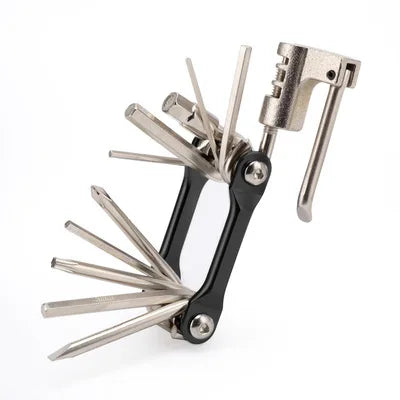 Bicycle Repair Tool Portable Repair Tool Multifunctional Combination With Chain Cutter Disassembly And Maintenance Tool Set MTB Zpaxo black 24