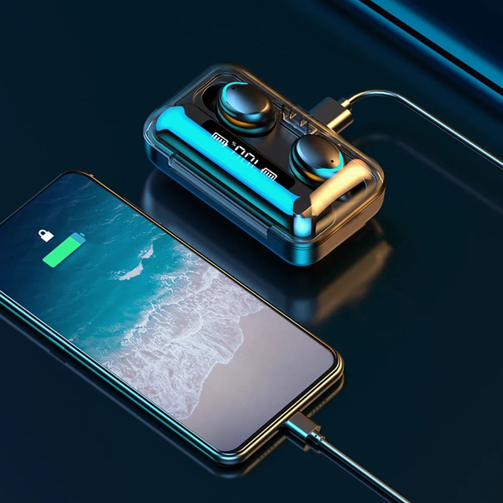 KEBIDUMEI Bluetooth Headphones In-ear Wireless Earphones LED Display