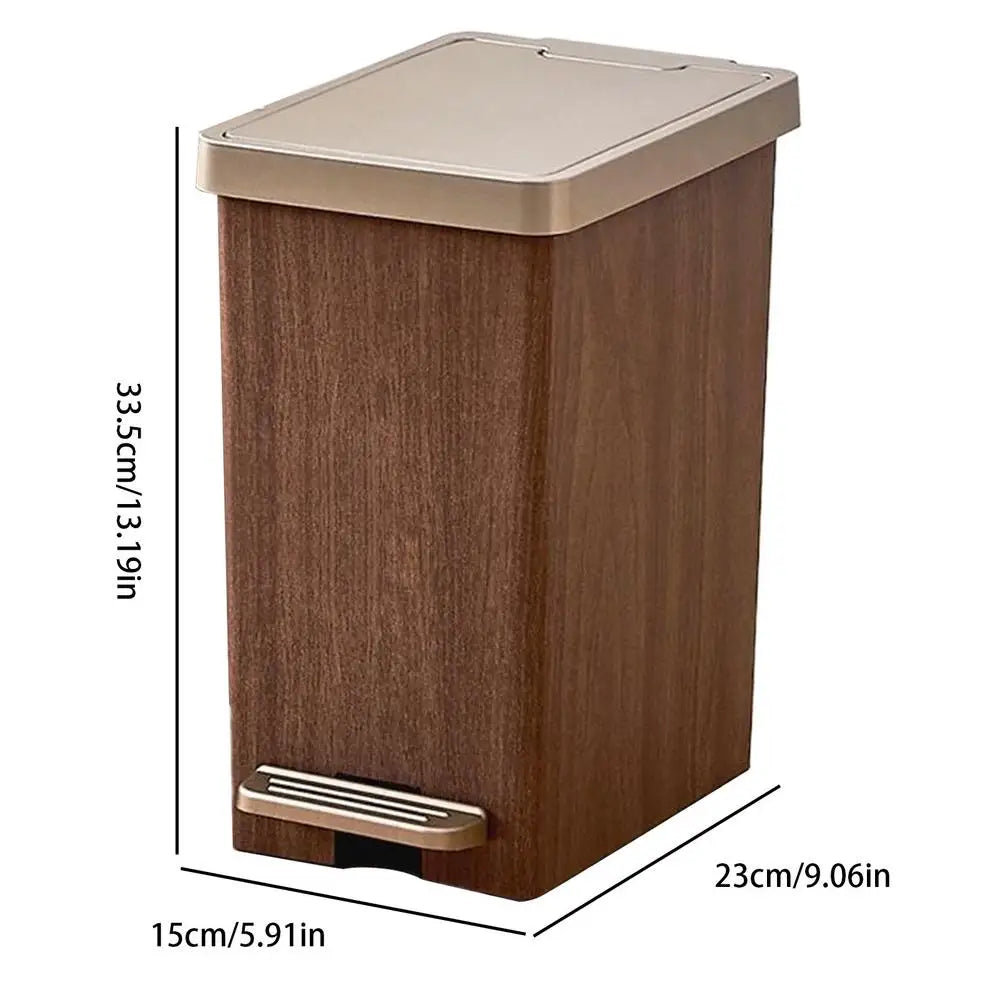 Kitchen Trash Can Step Trash Can with Soft-Close Foot Pedal Slim Wastebasket Trashcans for Living Room Bathroom Garage Dorm Room Zpaxo A CN