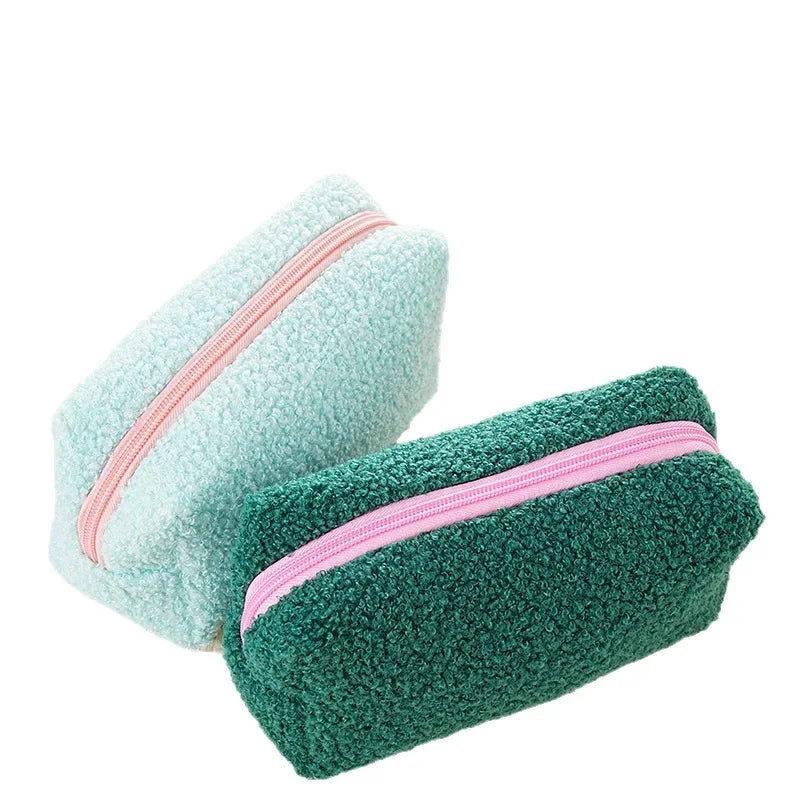 Plush Pencil Case, Makeup Bag, Cute, High Appearance, Large Capacity Pencil Case, Girls' School Students' Stationery Box, Pillow Zpaxo