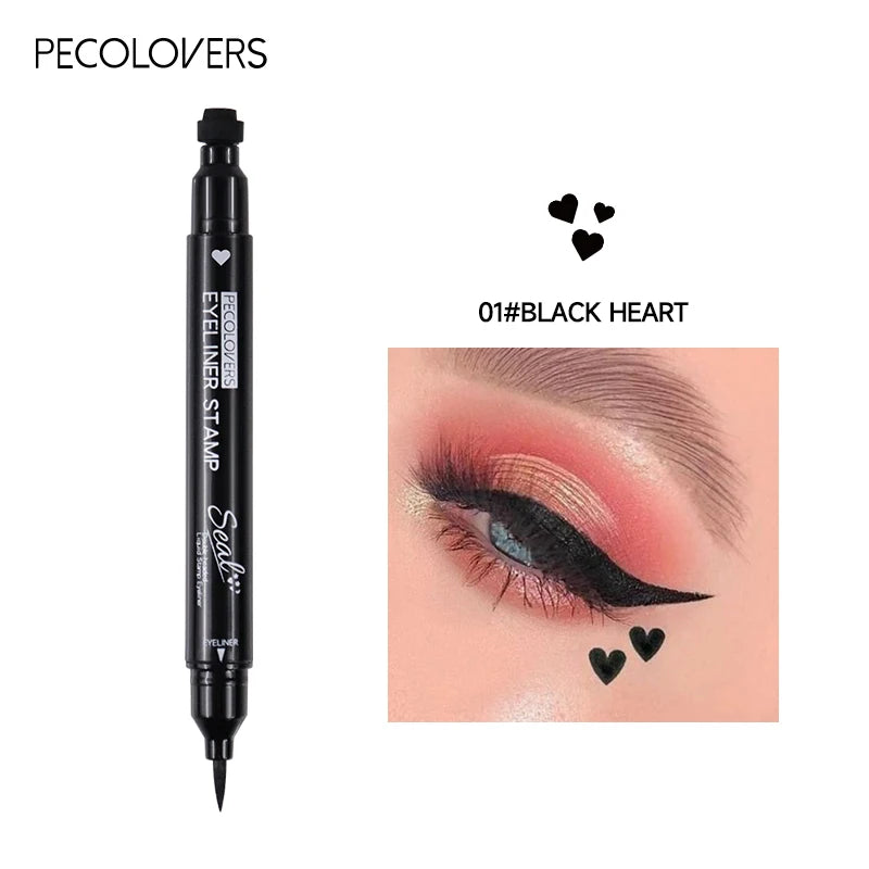 Star Liquid Eyeliner Black Moon Stamp Eye Liner Pencil 2 in 1 Waterproof Long-lasting Easy Applying Eye Eyeliner Pen Makeup Zpaxo 01